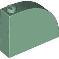 Slope, Curved 4 x 1 x 2 2/3 with Stud: {пясъчно зелен}