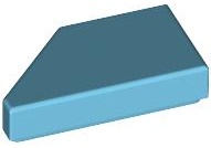 TILE 1X2, DEG. 45, CUT, RIGHT: {умерено небесносин}