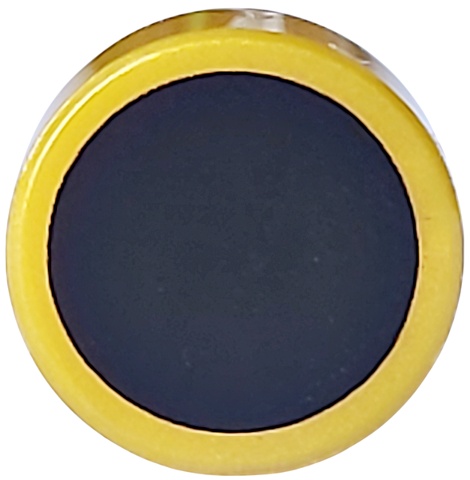 Tile, Round 1 x 1 with Black Surface Pattern: {топло златист}