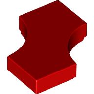 Tile, Modified 2 x 2 with 2 1 x 1 Curved Cutouts (Double Arrow): {ярко червен}