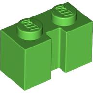 BRICK 1X2 W. GROOVE: {ярко зелен}