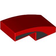 PLATE, W/ BOW 1X2X2/3, NO. 17: {ярко червен}