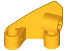 Technic, Panel Curved #10 3 x 3 Tapered Right: {огнено жълто-оранжев}