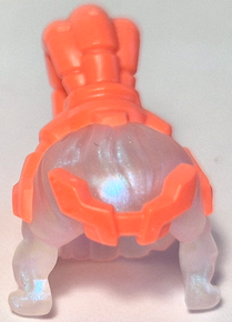 Minifigure, Hair Female Short with Bangs with Molded Coral Braided Ponytail and Tiara Pattern: {прозрачен опал}