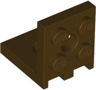 Bracket 2 x 2 - 2 x 2 with 2 Holes: {тъмно кафяв}