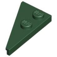 Wedge, Plate 4 x 2 Right, Pointed: {земно зелен}