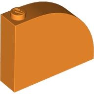 Slope, Curved 4 x 1 x 2 2/3 with Stud: {ярко оранжев}