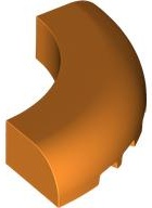 Brick, Round Corner 5 x 5 without Studs: {ярко оранжев}