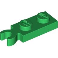 Plate, Modified 1 x 2 with Clip on End (Vertical Grip): {тъмно зелен}