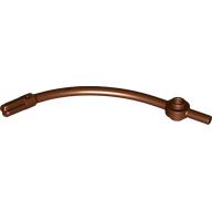 Bar Curved with Axle 1L and 1 x 1 Round Plate End: {червеникаво-кафяв}