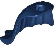 Minifigure Cape Flexible Rubber, Scalloped 5 Points (Batman): {земно син}