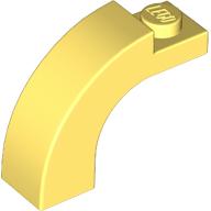 Arch 1 x 3 x 2 Curved Top: {студено жълт}