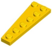 Wedge, Plate 6 x 2 Right: {ярко жълт}