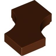 Tile, Modified 2 x 2 with 2 1 x 1 Curved Cutouts (Double Arrow): {червеникаво-кафяв}