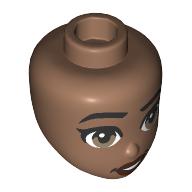 MINI DOLL, HEAD, NO. 523: {умерено кафяв}