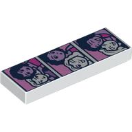 Tile 1 x 3 with Friends Nova and Aliya Photo Booth Pictures Pattern: {бял}