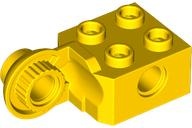 Technic, Brick Modified 2 x 2 with Pin Hole and Rotation Joint Ball Half Vertical: {ярко жълт}