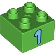 BRICK 2X2, NO. 207: {ярко зелен}