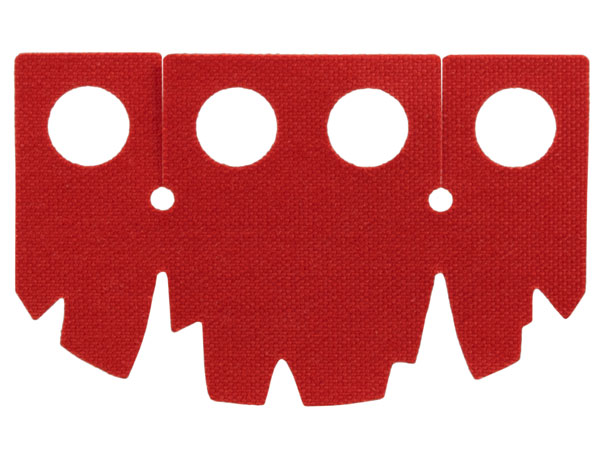 Minifigure Skirt Cloth, Tattered Uneven Ends: {ярко червен}