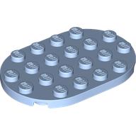Plate, Round 4 x 6 Oval: {светло кралско син}