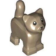 Cat, Baby Kitten, Standing with Black Mouth, Nose, and Eyes with White Pupils Pattern: {пясъчно жълт}