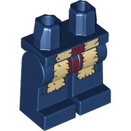 Hips and Legs with Tan Fur Coattails and Dark Red Tunic Pattern: {земно син}