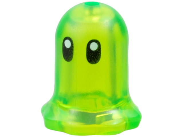 Plant Flower Bell Shaped with Small Pin Hole with Black Eyes Pattern (Z-Blob): {прозрачно ярко зелен}