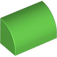 Slope, Curved 1 x 2 with Bottom Stud Holder: {ярко зелен}