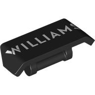 Vehicle, Spoiler with Bar Handle with White 'WILLIAMS' Pattern: {черен}