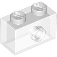 BRICK 1X2 W/ 1 KNOB: {прозрачен}