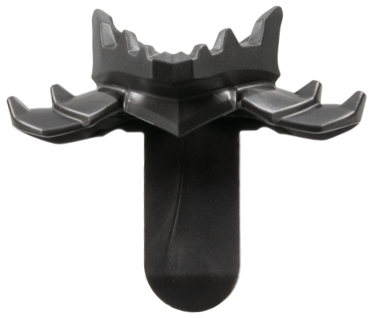Minifigure Armor Shoulder Pads Spiked with Dragon Lower Jaw and 2 Studs on Long Back: {титаниево метален}
