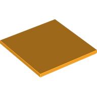 Tile 6 x 6 with Bottom Tubes: {огнено жълто-оранжев}