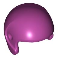 Minifigure, Headgear Helmet Sports / Flight: {ярко червеникаво-виолетов}