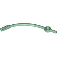 Bar Curved with Axle 1L and 1 x 1 Round Plate End: {пясъчно зелен}