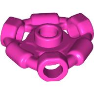 Minifigure, Weapon Holder Ring with 3 Bars and 3 Bar Holes (Ninjago Aeroblade Center) - Open Stud: {ярко пурпурен}