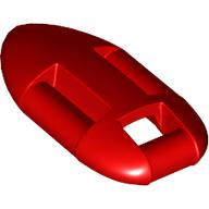 Minifigure, Utensil Lifeguard Float - Hollow Back: {ярко червен}