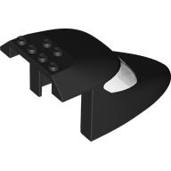 Aircraft Fuselage Forward Top Curved 6 x 10 x 4 with 2 Window Panes with Molded Trans-Clear Glass Pattern: {черен}