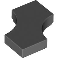 Tile, Modified 2 x 2 with 2 1 x 1 Curved Cutouts (Double Arrow): {тъмно каменно сив}