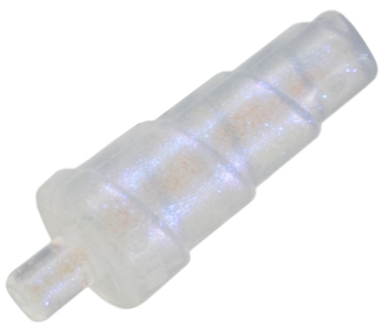 Minifigure, Spiral Unicorn Horn with Small Pin: {прозрачен опал}