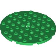 PLATE 8X8, CIRCLE: {тъмно зелен}
