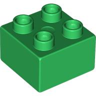 DUPLO BRICK 2X2: {тъмно зелен}