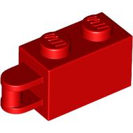 Brick, Modified 1 x 2 with Bar Handle on End - Bar Flush with Edge: {ярко червен}