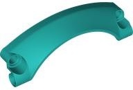 Technic, Panel Car Mudguard Arched #42 9 x 2 x 3 Rounded Top: {ярко синьо-зелен}