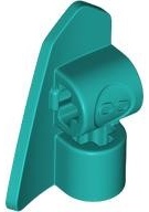 RIGHT BASE PLATE 2X3, W/ CROSS HOLE: {ярко синьо-зелен}