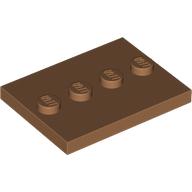 PLATE 3X4 WITH 4 KNOBS: {умерен нуга}