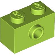 Brick, Modified 1 x 2 with Stud on Side: {ярко жълто-зелен}