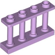 Fence 1 x 4 x 2 Spindled with 4 Studs: {лавандулов}