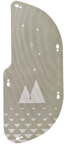 Cloth Sail 10 x 23 with Diamonds, Mountains and Triangles on Dark Tan Background Pattern: {тухлено жълт}