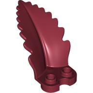 Plant Plate, Round 1 x 2 with Curved, Upright Leaf: {нов тъмно червен}