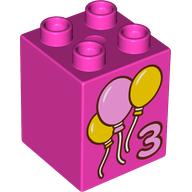 BRICK 2X2X2, NO. 173: {ярко пурпурен}